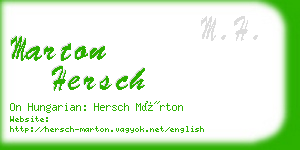 marton hersch business card